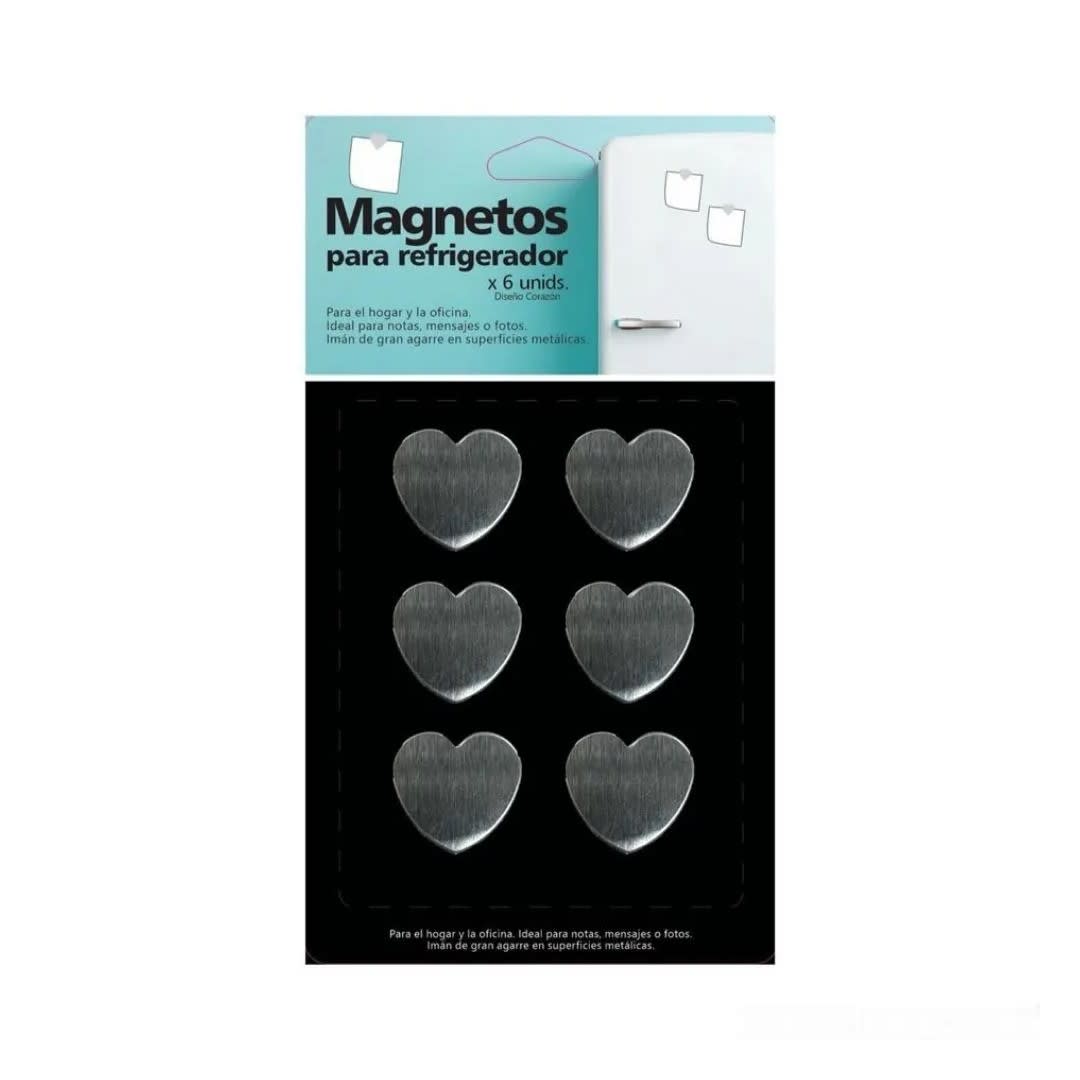 SET DE IMANES CORAZON X 6 UNIDADES DPM1