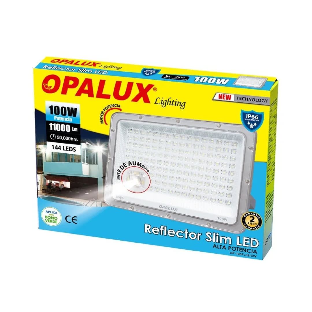 REFLECTOR LED SLIM 100W IP66 LUZ FRIA OPALUX2