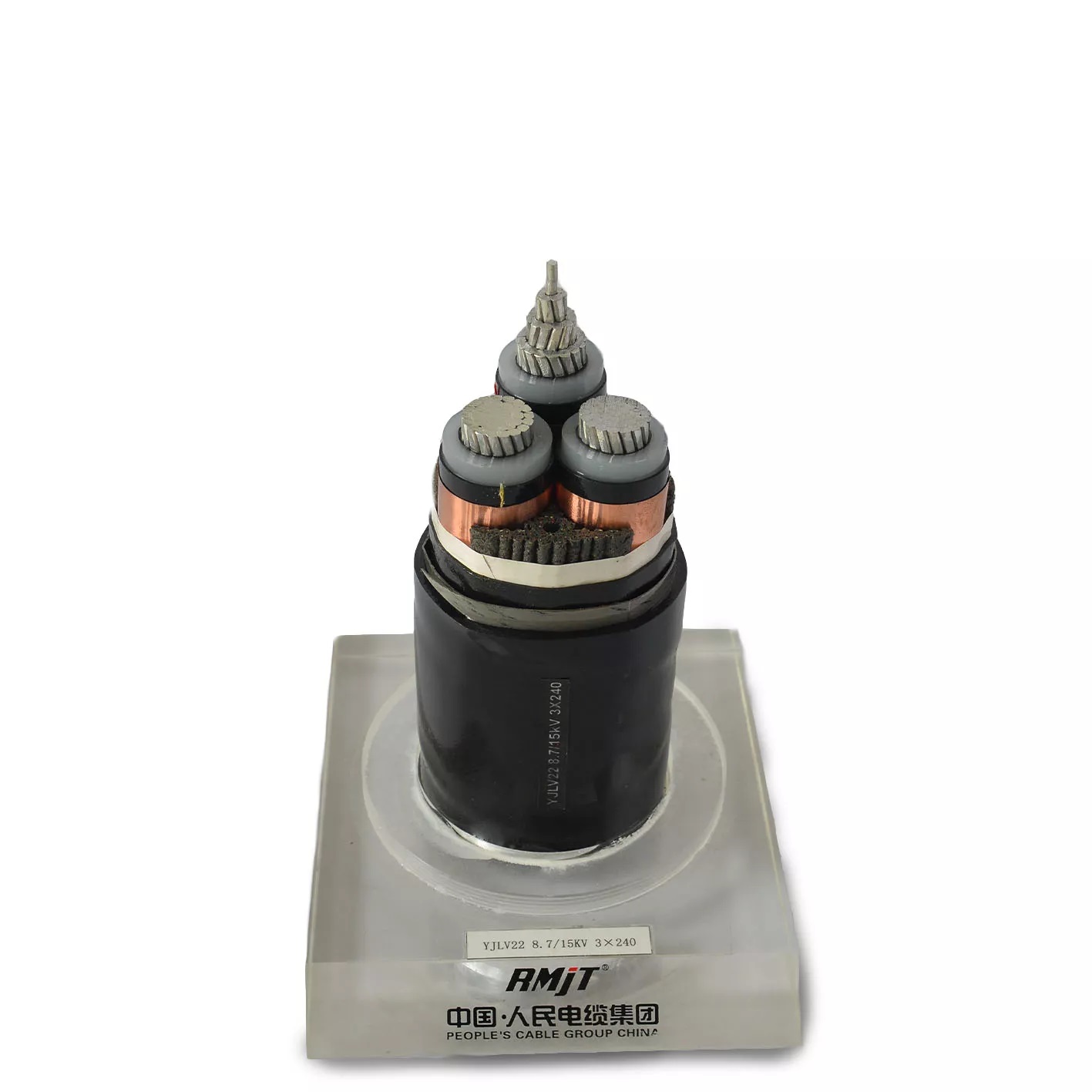 8.7/10KV (15KV) ALUMINUM CONDUCTOR XLPE INSULATED UNDERGROUND MEDIUM VOLTAGE POWER CABLE RMJT3