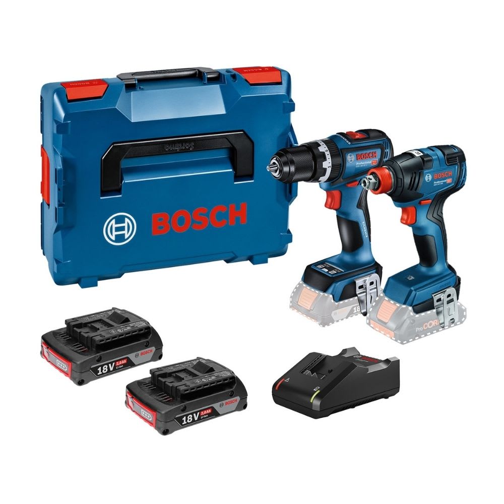 TALADRO PERCUTOR GSB-90C 18V + LLAVE DE IMPACTO GDX 18V-200 BOSCH1