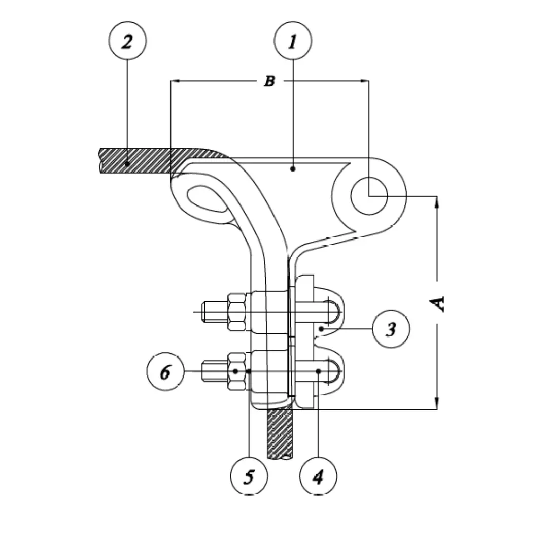 GRAPAS DE ANCLAJE TIPO PISTOLA CABLE:16-95MM CR:45KN MODELO 158.11 ARAGCU EI1