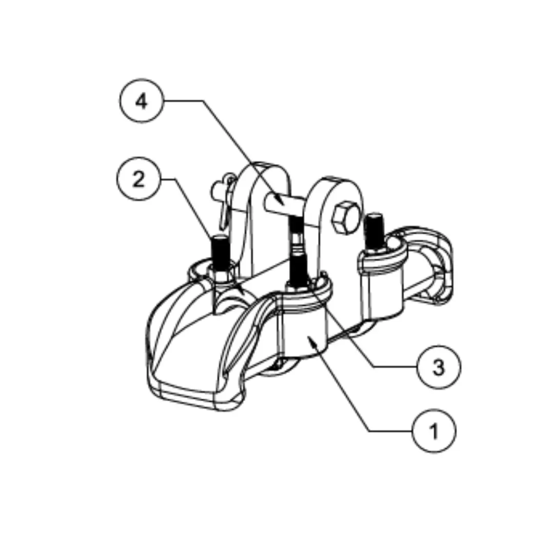 GRAPAS DE SUSPENSION DE ALUMINIO CABLE:304-608MM CR:120KN MODELO 158.20 ARAGCU EI2