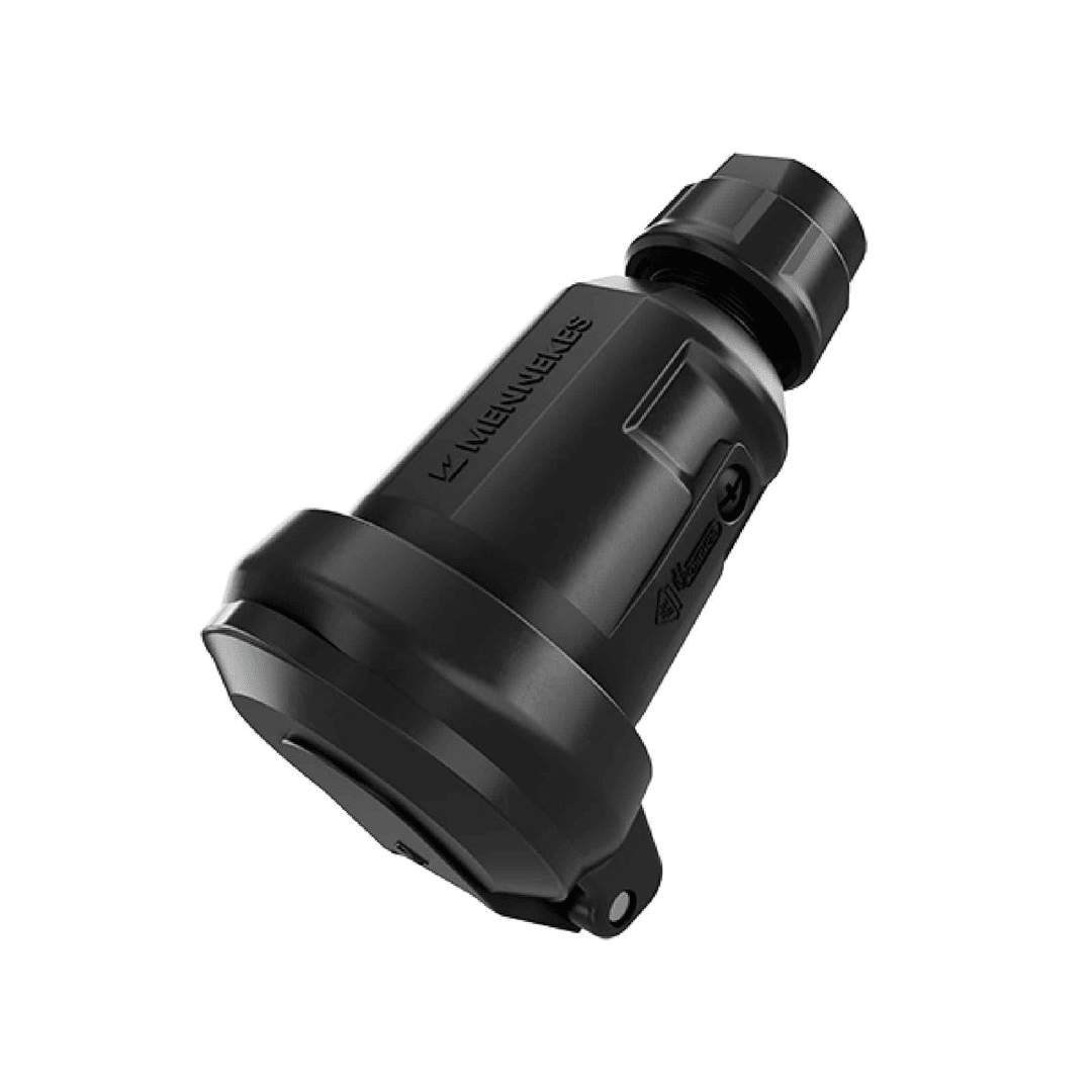 TOMA AEREO SCHUKO NEGRO 16AMP 2P+T 250V IP54 MENNEKES1