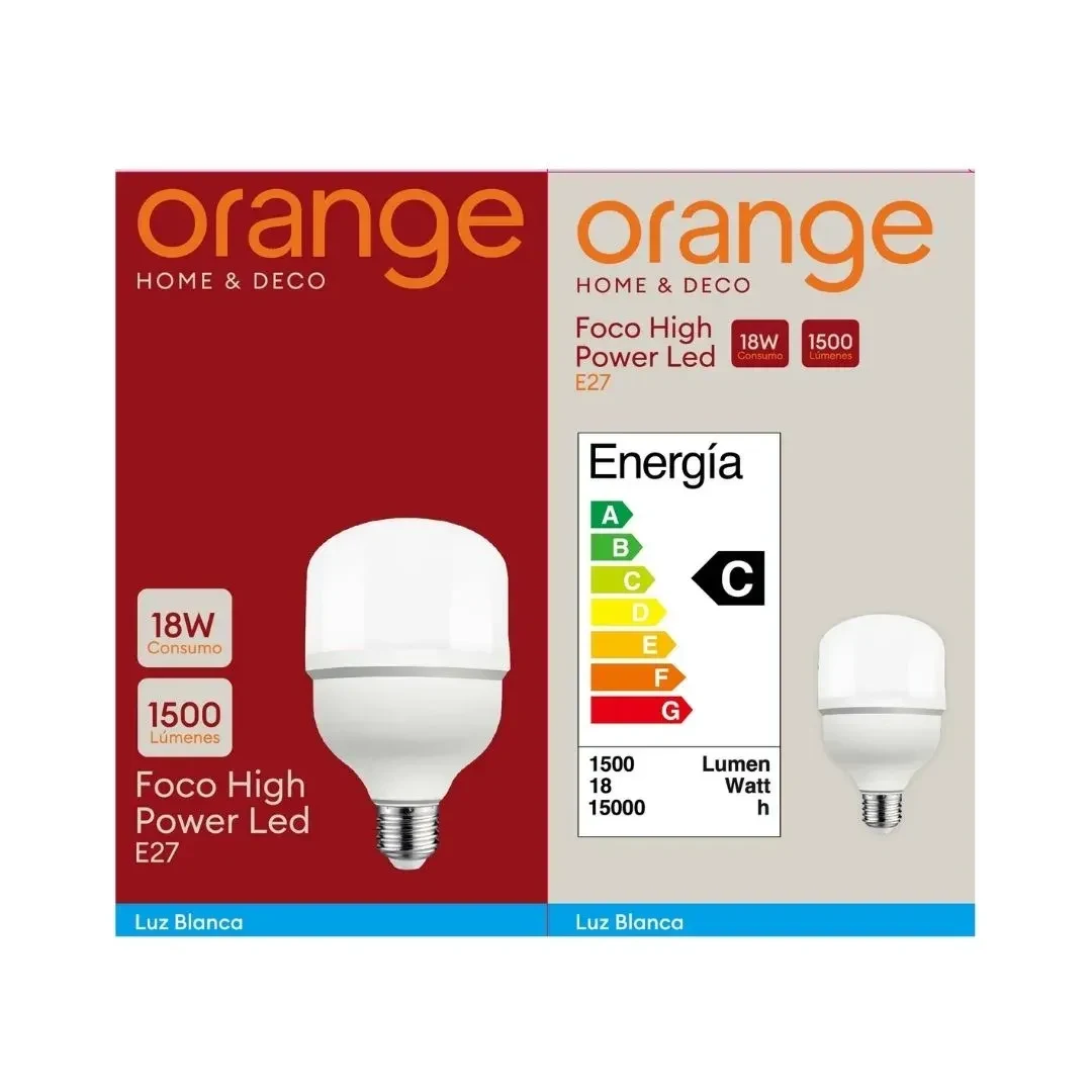 FOCO LED HIGH POWER 18W LUZ FRIA ORANGE4