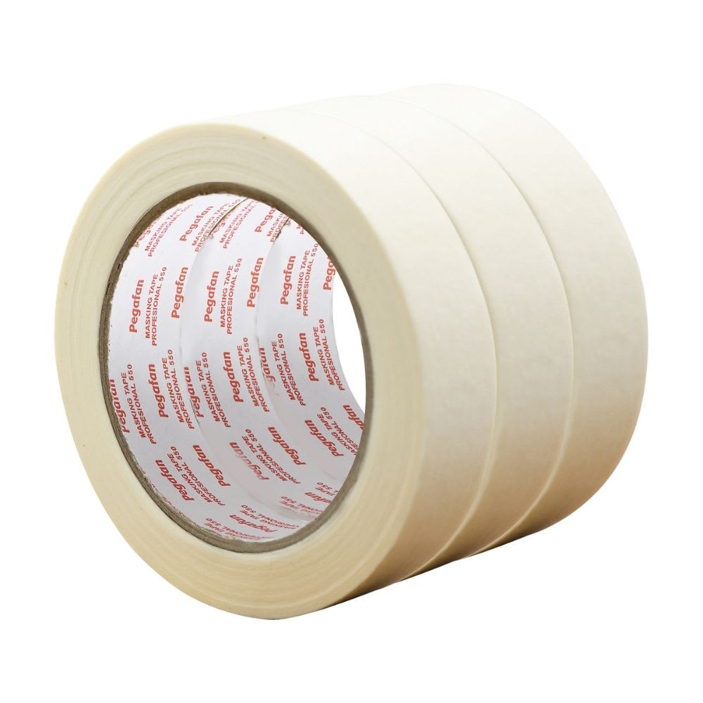 CINTA MASKING TAPE MULTIUSO 24MM X 36M - 3 UNIDADES PEGAFAN1
