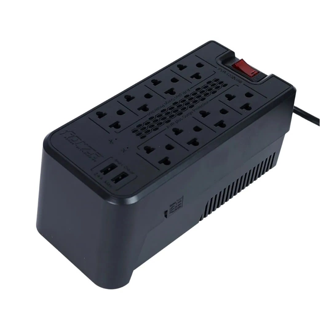 ESTABILIZADOR 1200VA/600W 8T 2 USB FVR1222USB FORZA13
