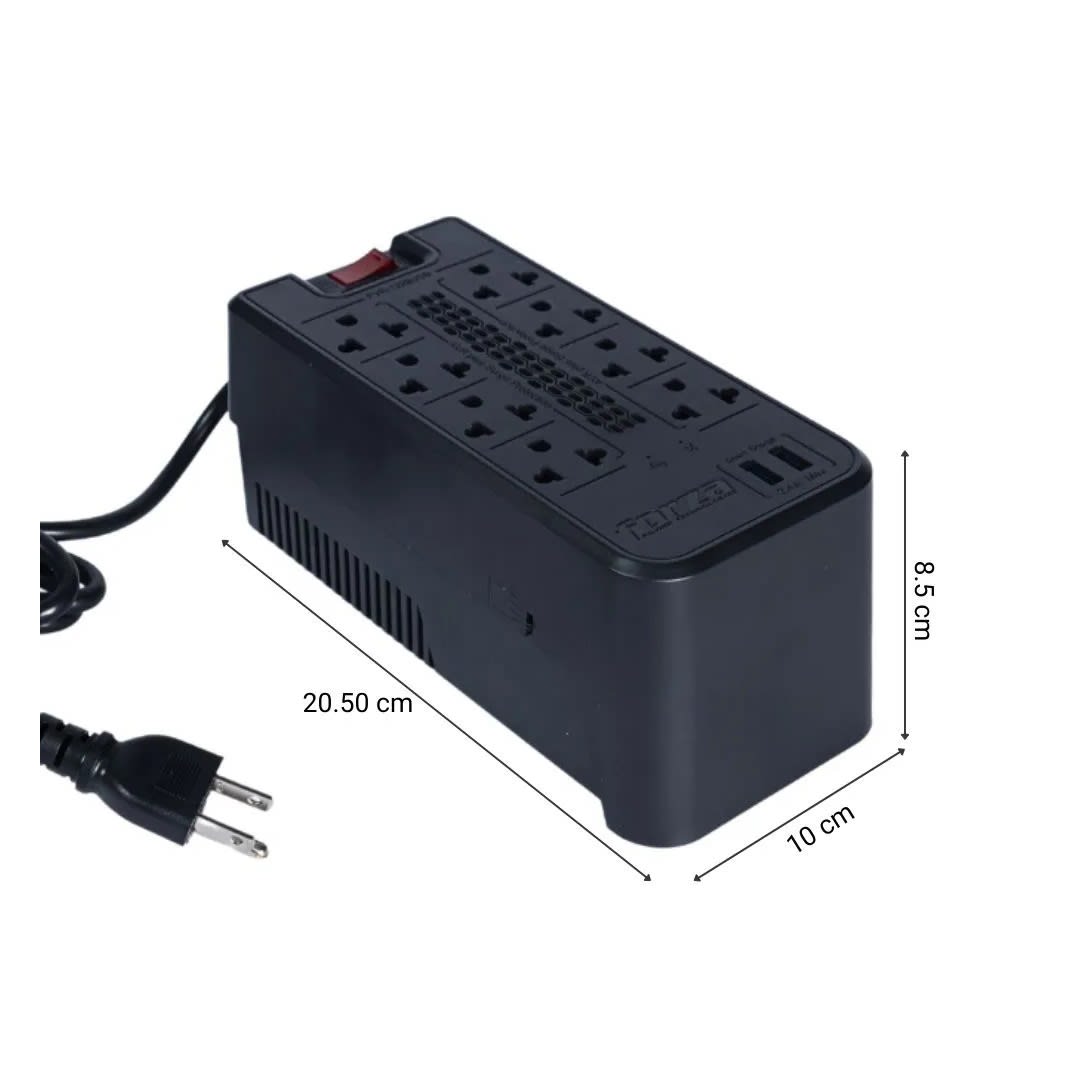 ESTABILIZADOR 1200VA/600W 8T 2 USB FVR1222USB FORZA15