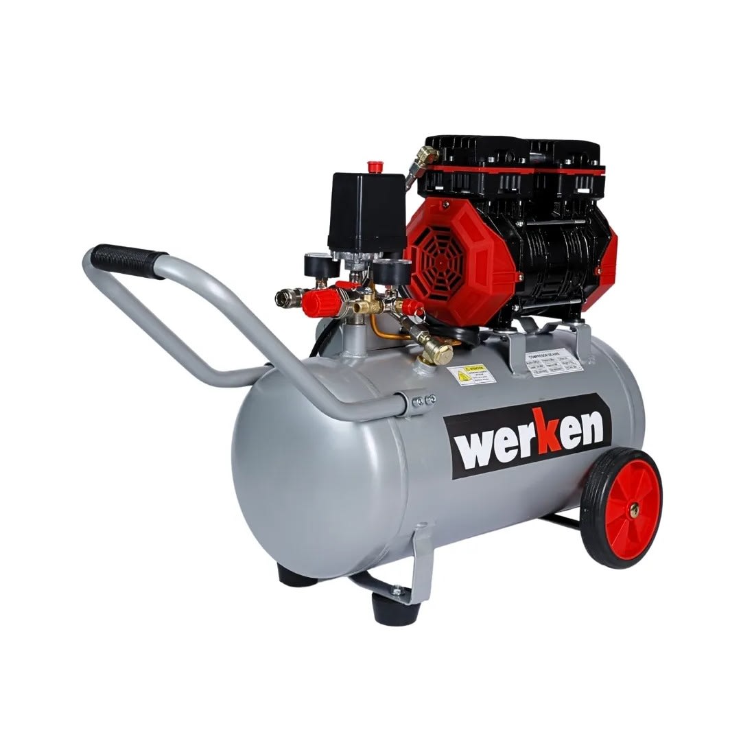 COMPRESORA DE AIRE DENTISTA 1HP 24 LITROS WERKEN3