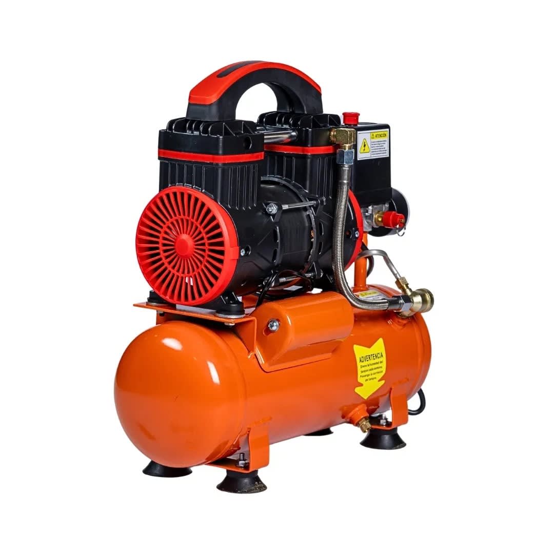 COMPRESORA DE AIRE SILENCIOSO EWS08 0.6HP 8 LITROS EN ACERO NEGRO WERKEN1