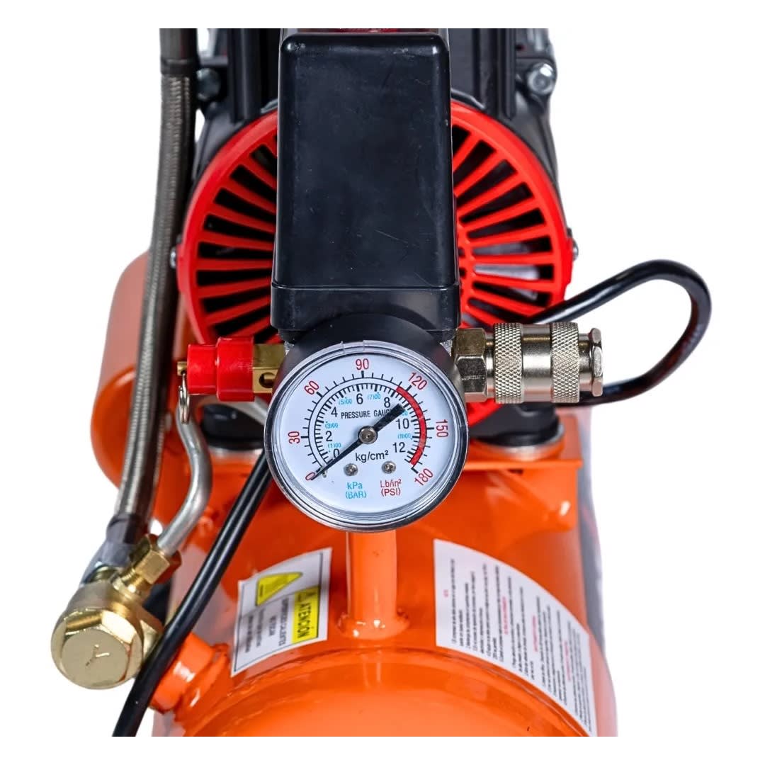 COMPRESORA DE AIRE SILENCIOSO EWS08 0.6HP 8 LITROS EN ACERO NEGRO WERKEN5