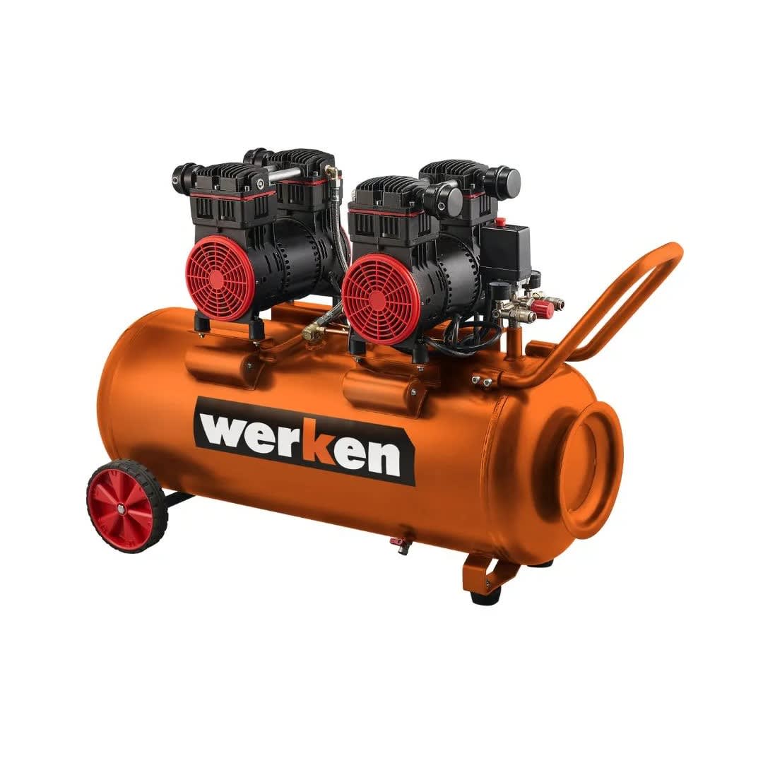 COMPRESORA DE AIRE SILENCIOSO 2.0HP 100 LITROS WERKEN