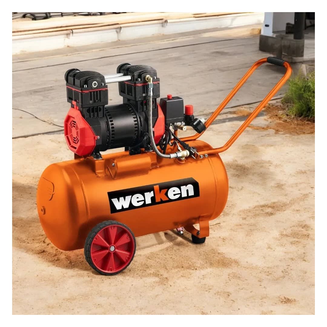 COMPRESORA DE AIRE SILENCIOSO 1HP 50 LITROS WERKEN4