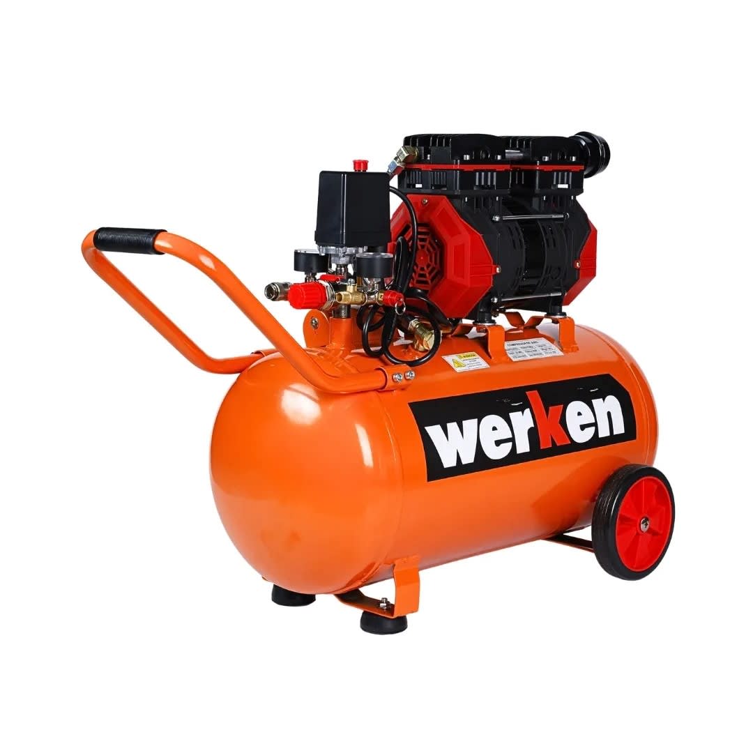 COMPRESORA DE AIRE SILENCIOSO 1HP 50 LITROS WERKEN8