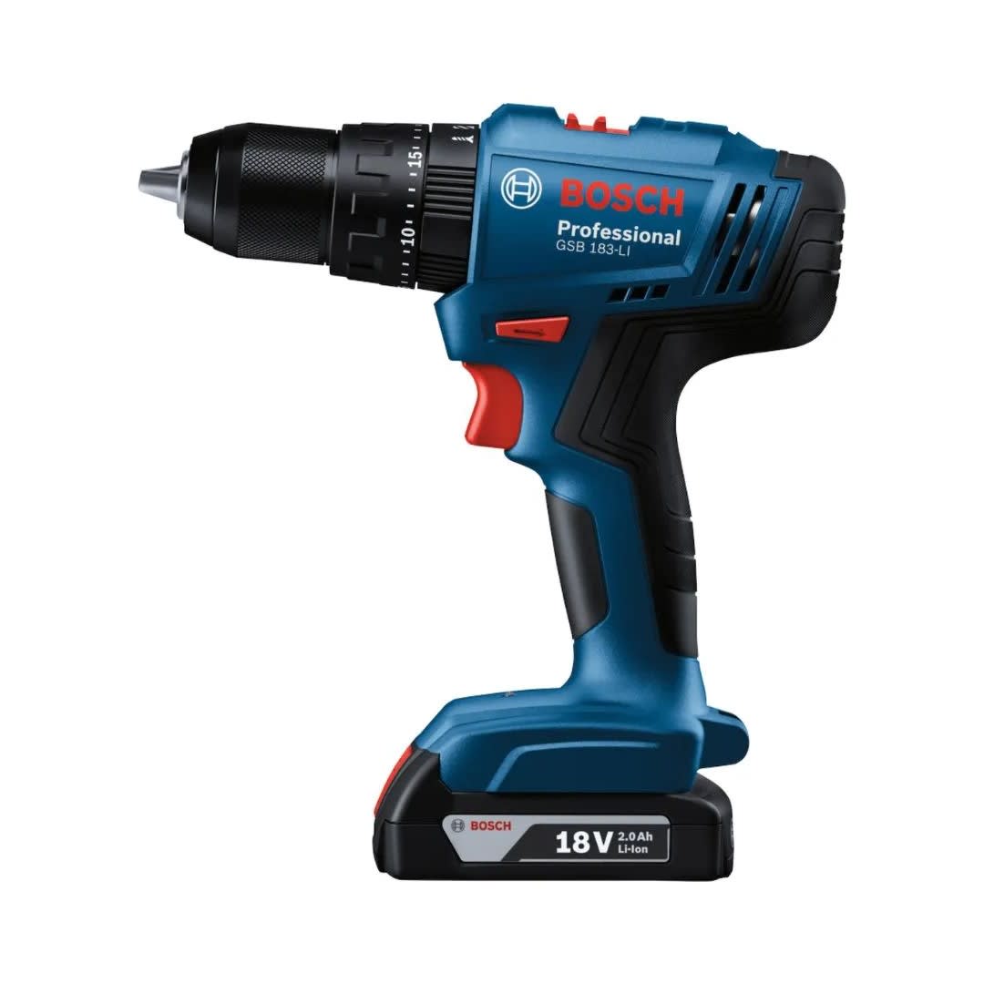 TALADRO PERCUTOR GSB 183-LI 18V + 1 BATERIA + SET X-LINE 34 PIEZAS BOSCH1