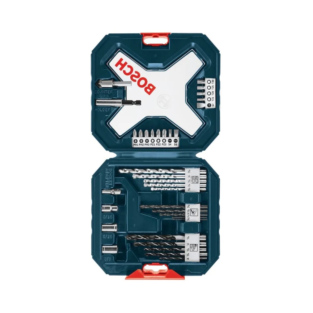 TALADRO PERCUTOR GSB 183-LI 18V + 1 BATERIA + SET X-LINE 34 PIEZAS BOSCH4