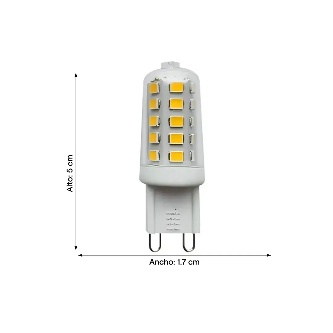 FOCO LED G9 3W LUZ FRIA VIDRIO CERAMICO ORANGE2