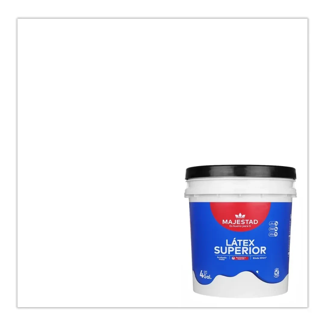 PINTURA LATEX SUPERIOR MATE BLANCO 4 GALONES MAJESTAD3