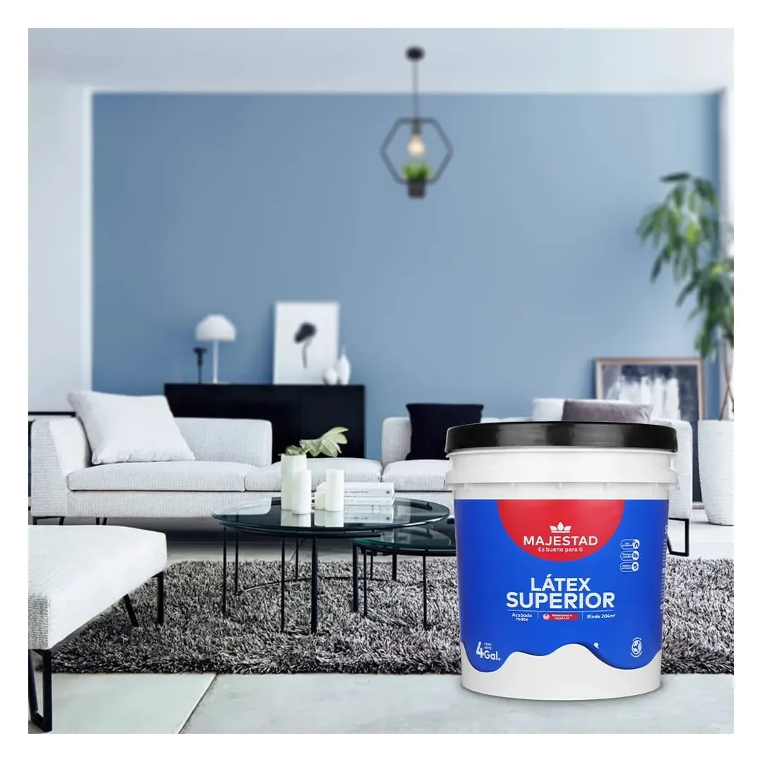 PINTURA LATEX SUPERIOR MATE BLANCO 4 GALONES MAJESTAD4