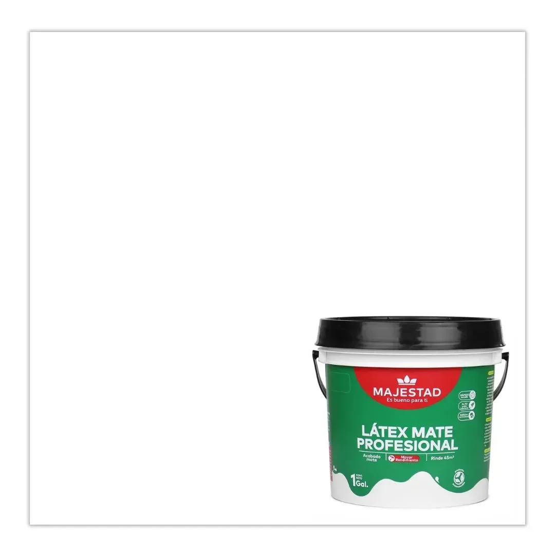 PINTURA LATEX PROFESIONAL MATE BLANCO 1 GALON MAJESTAD3