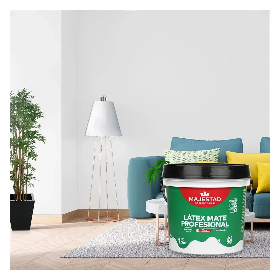 PINTURA LATEX PROFESIONAL MATE BLANCO 1 GALON MAJESTAD4