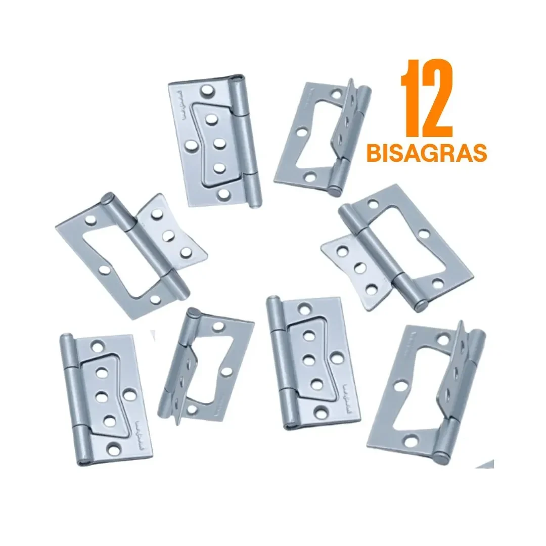 BISAGRA OMEGA 3 X 3 LIVIANA 1.8MM ALUMINIO 12 UNIDADES WERKEN1