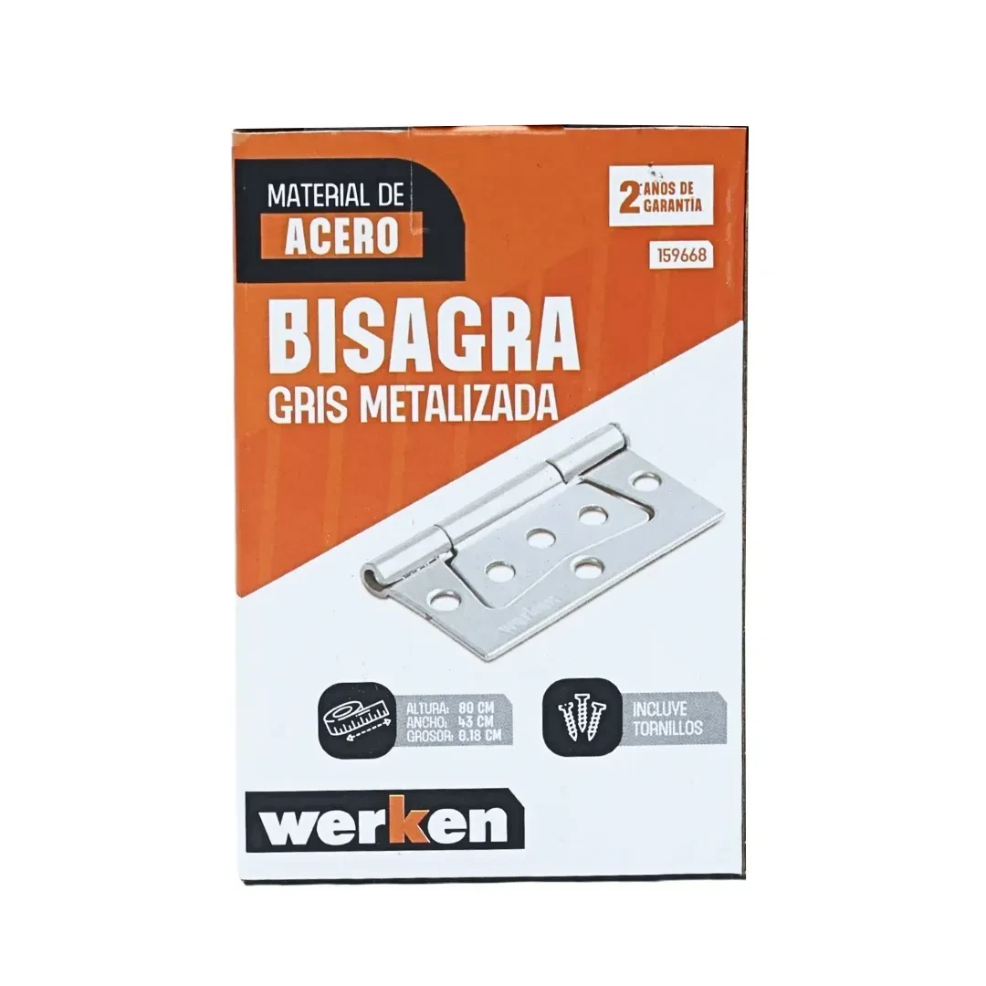 BISAGRA OMEGA 3 X 3 LIVIANA 1.8MM ALUMINIO 12 UNIDADES WERKEN6