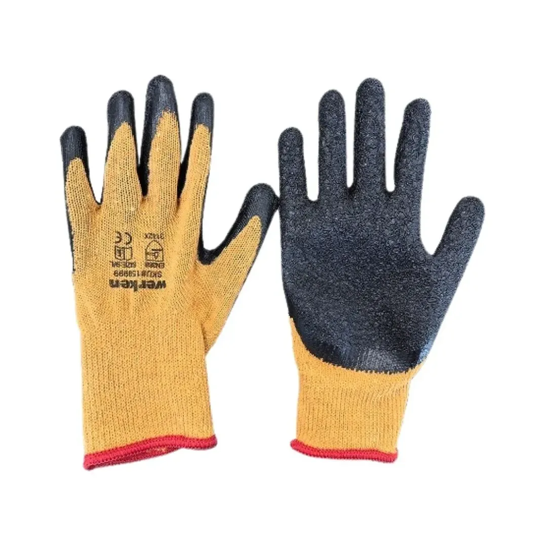 GUANTE DE HILO AMAR CON PALMA DE LATEX WERKEN