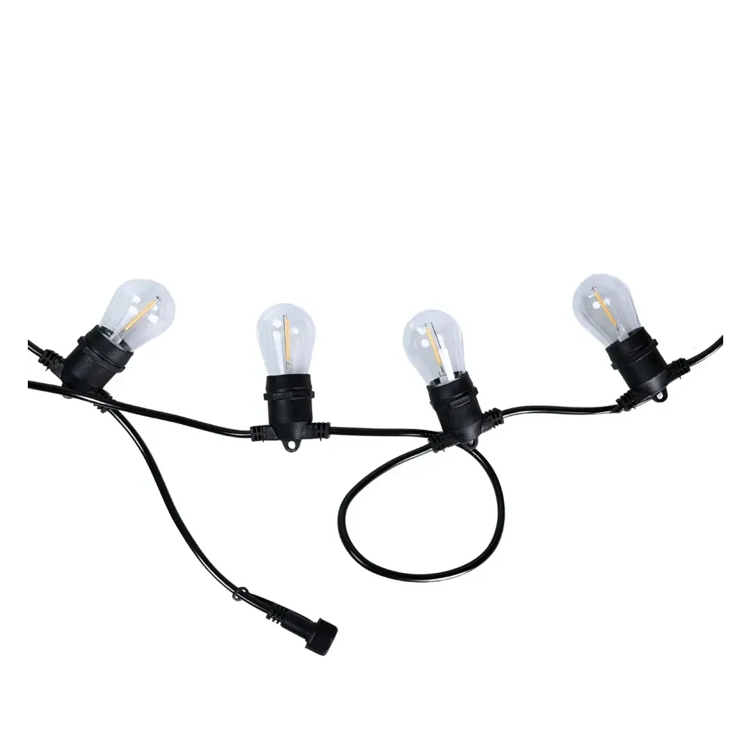 GUIRNALDA LED MODELO 12 FOCOS 7M LUZ CALIDA EXTERIOR NEGRO ORANGE5