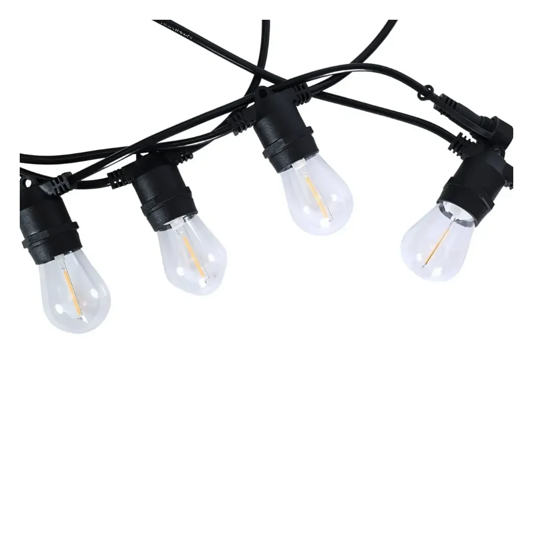 GUIRNALDA LED 30 FOCOS LUZ CALIDA 15M EXTERIOR NEGRO ORANGE5