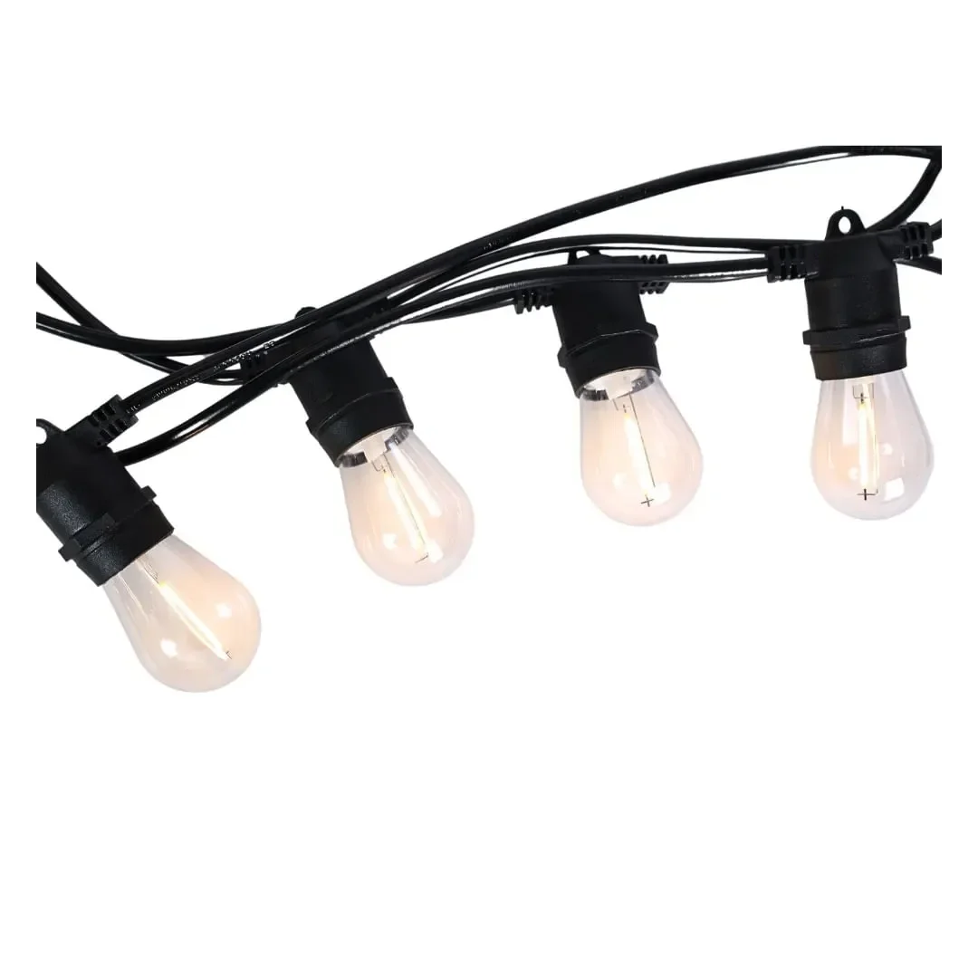 GUIRNALDA LED 30 FOCOS LUZ CALIDA 15M EXTERIOR NEGRO ORANGE6