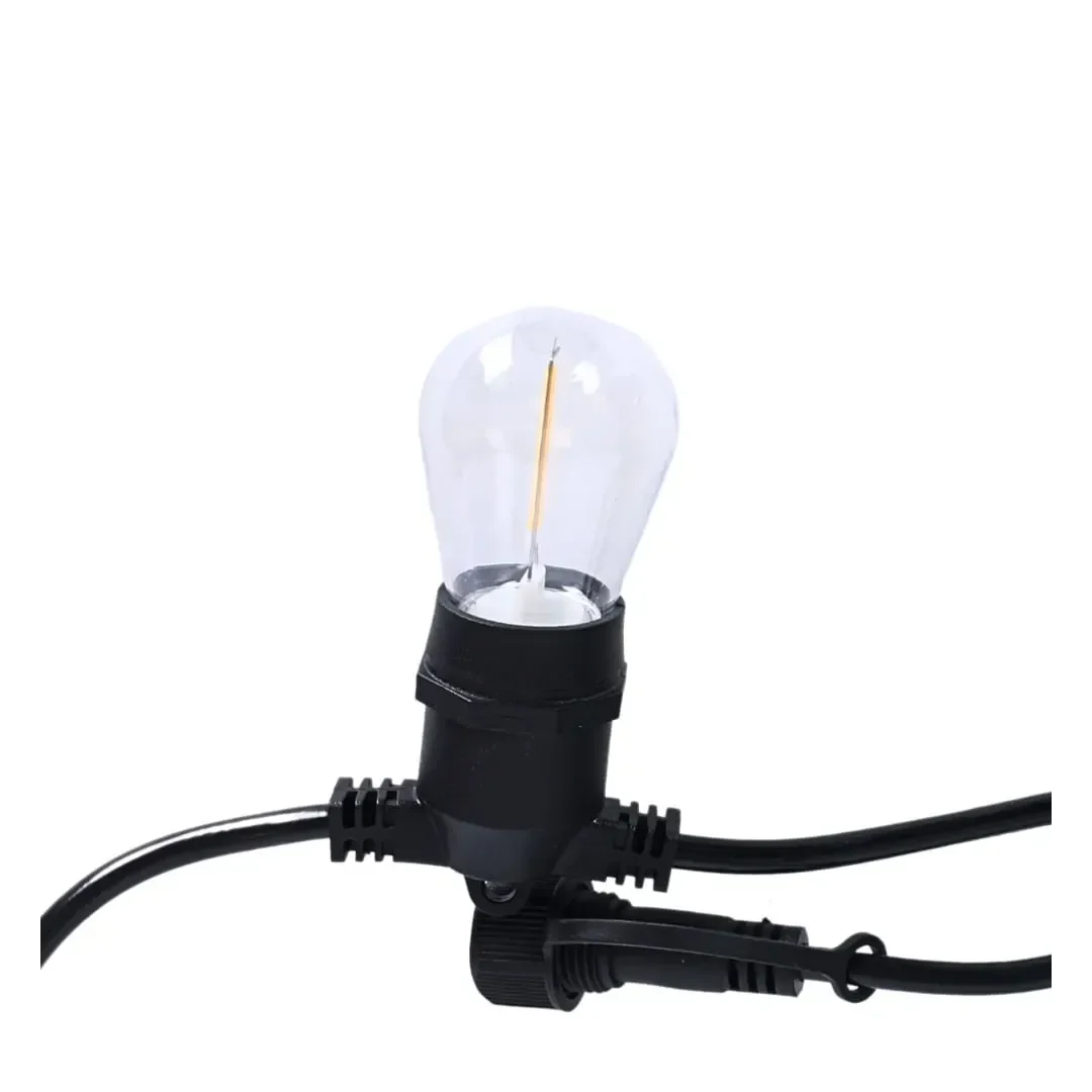 GUIRNALDA LED 30 FOCOS LUZ CALIDA 15M EXTERIOR NEGRO ORANGE7