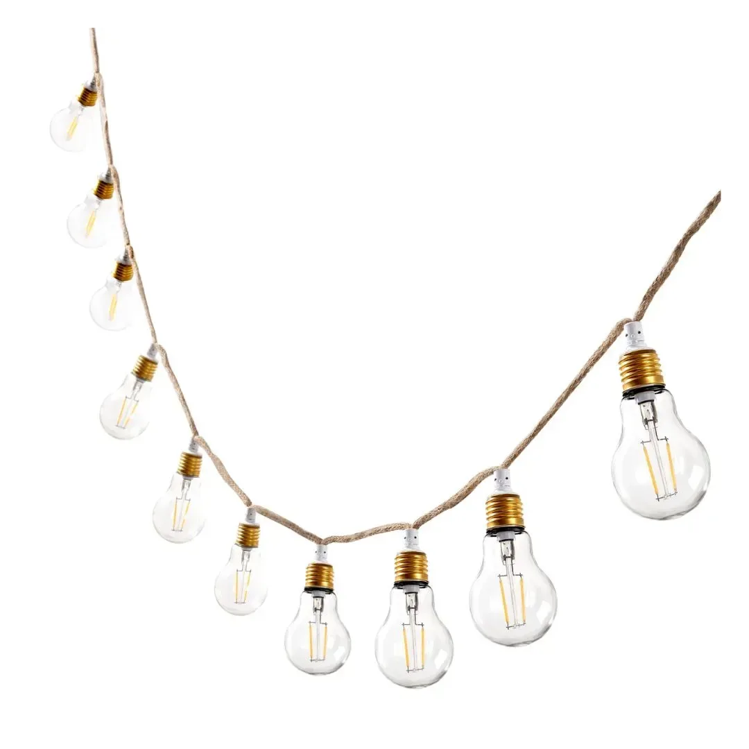 GUIRNALDA LUMINARIA VINTAGE 10 FOCOS LUZ CALIDA 5M ORANGE3