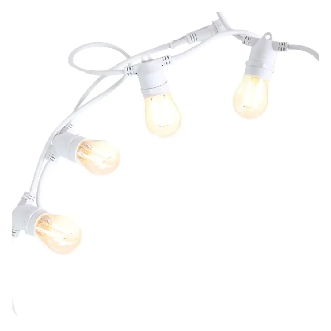 GUIRNALDA LED OLIVIA 12 FOCOS LUZ CALIDA 7M PVC/METAL BLANCO ORANGE5