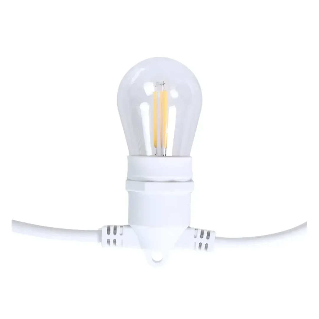 GUIRNALDA LED OLIVIA 12 FOCOS LUZ CALIDA 7M PVC/METAL BLANCO ORANGE6