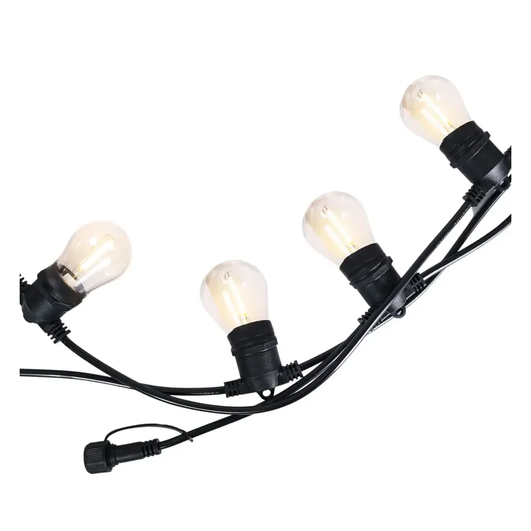 GUIRNALDA LED LUNA 20 FOCOS LUZ CALIDA 10M IP65 NEGRO ORANGE4