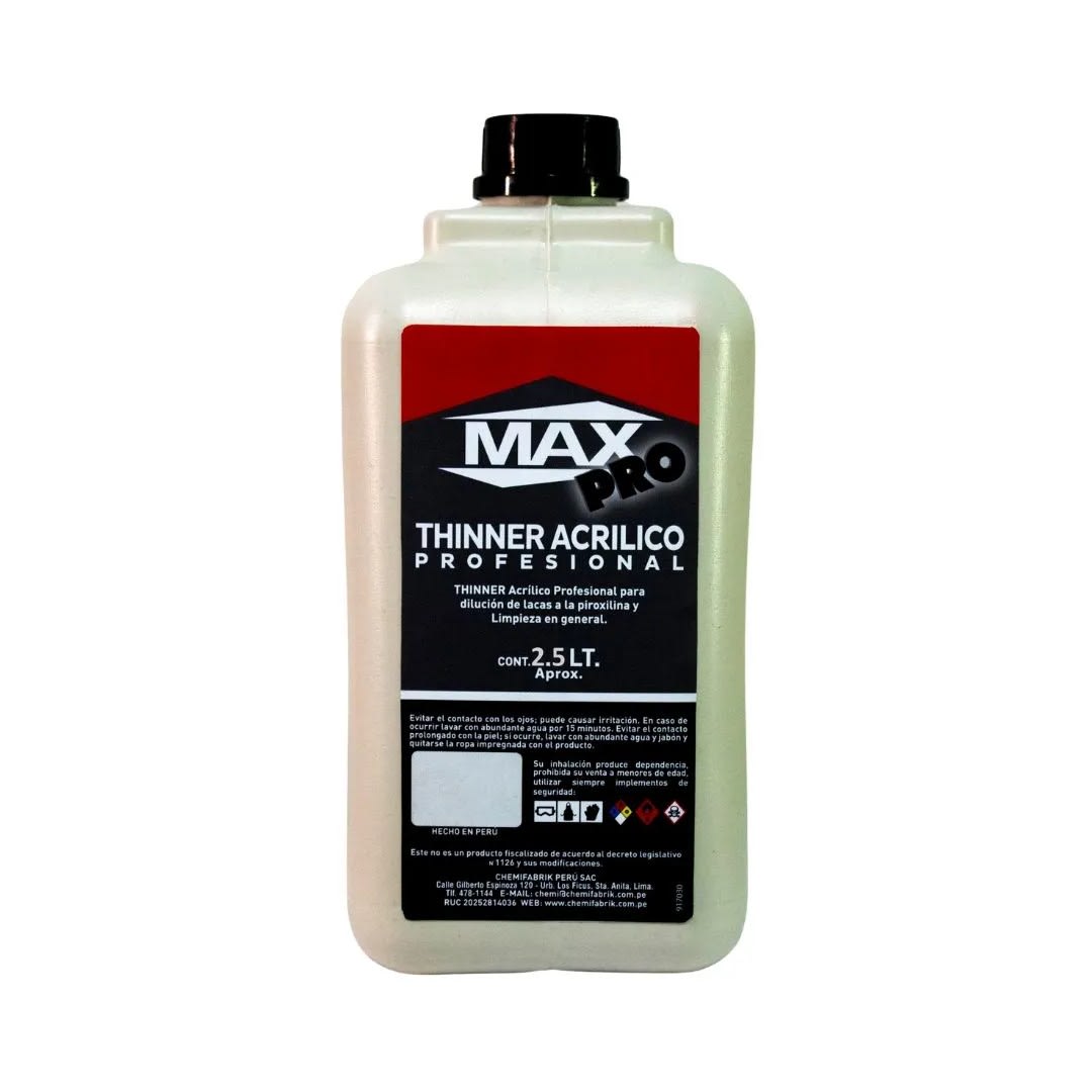 THINNER ACRILICO MAX PRO 2.5L MAX1