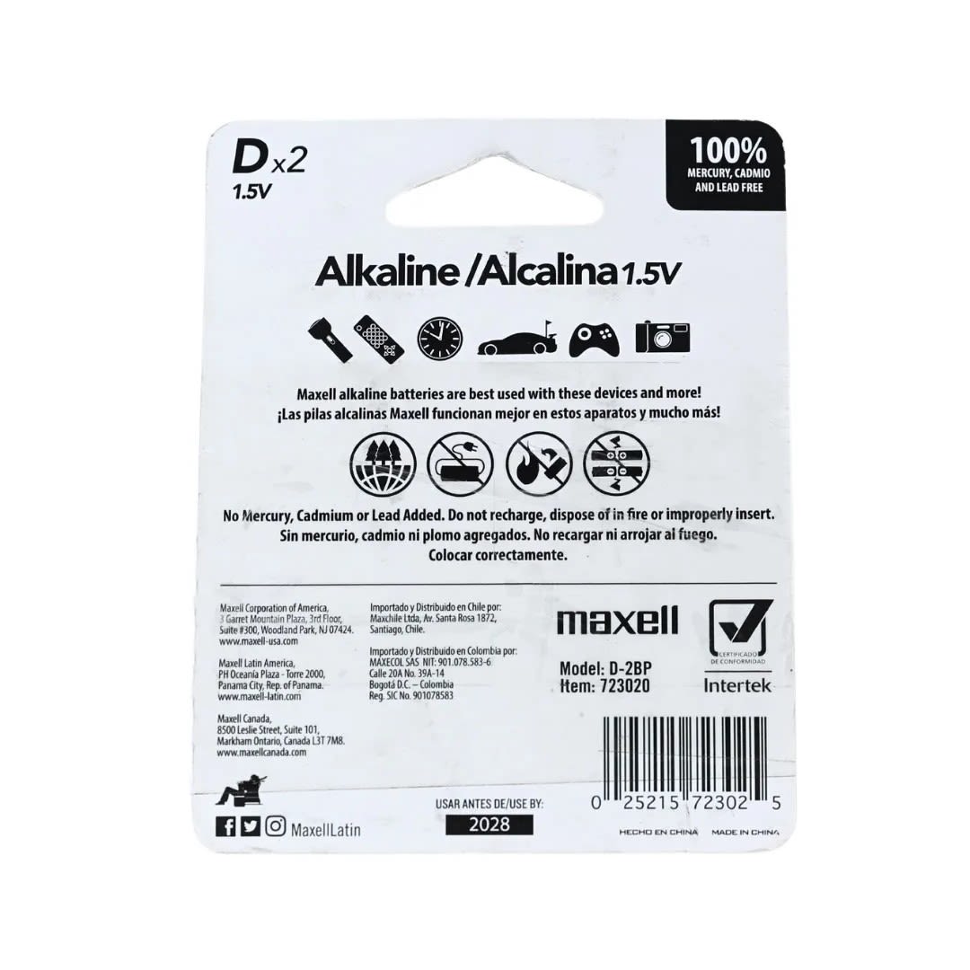 PILAS PACK X 2 D MAXELL1