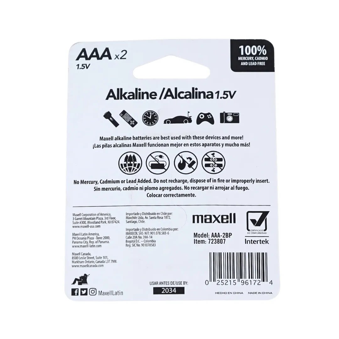 PILAS PACK X 2 AAA MAXELL2