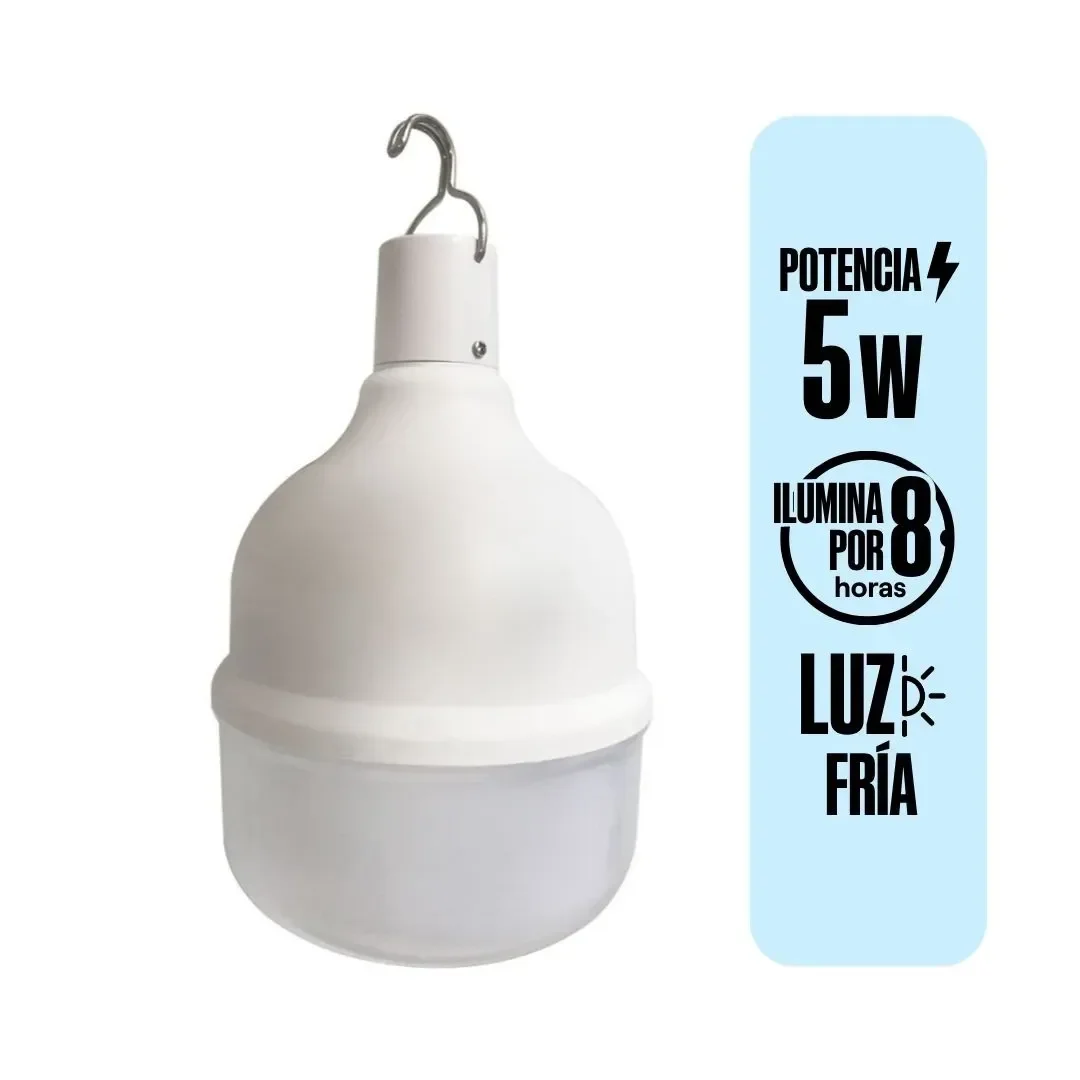 FOCO HIGHPOWER 5W LUZ FRIA RECARGABLE ORANGE