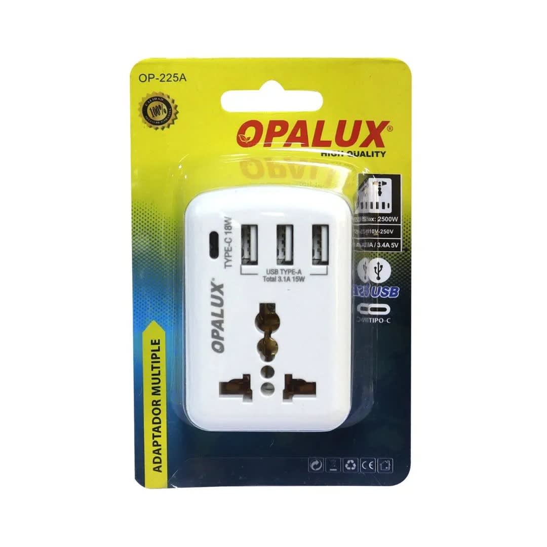 ADAPTADOR PLANO 3 USB 1 TIPO C OPALUX1