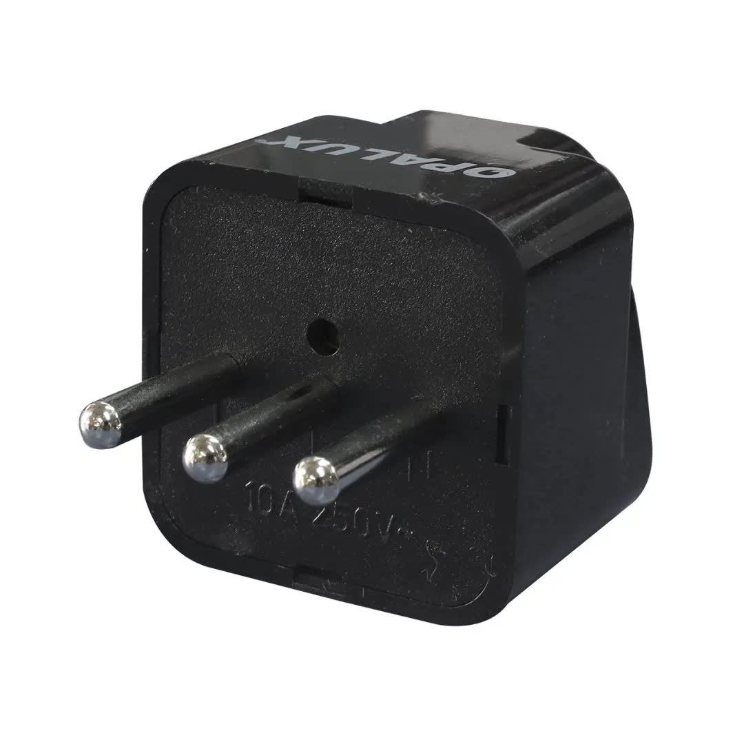 ADAPTADOR 3 EN LINEA NEGRO 10AMP 250VAC OPALUX1