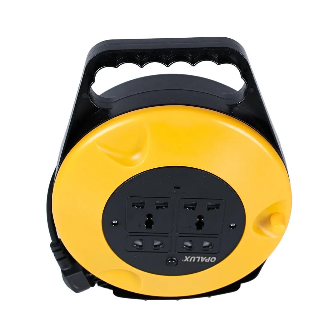 EXTENSIÓN CARRETE 2 TOMAS UNIVERSALES 10M OPALUX3