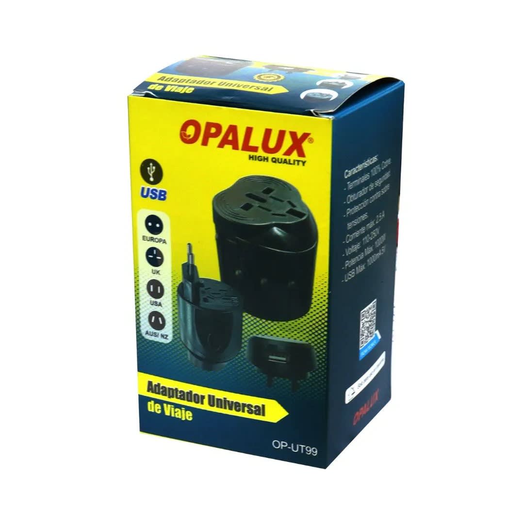 ADAPTADOR UNIVERSAL VIAJE 1000W USB 1000MA OPALUX7
