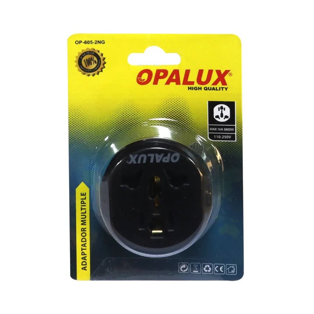 ADAPTADOR UNIVERSAL MODELO OP6052NG NEGRO 10A 250V OPALUX1