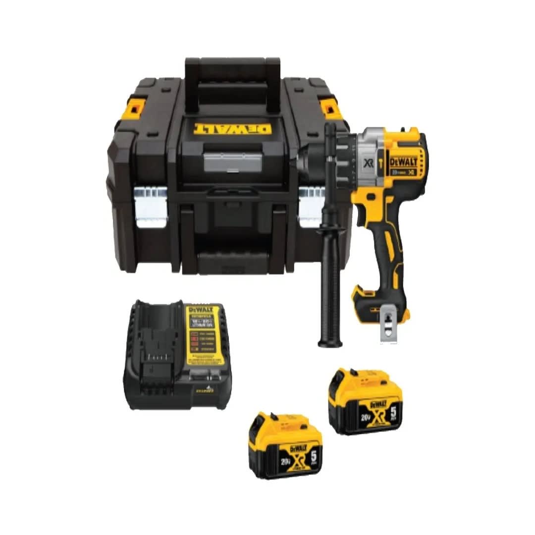 TALADRO PERCUTOR DCD996P2T-B2 20V-3V BRUSHLESS + 2 BATERIA 5AH + MALETA TSTACK DEWALT1