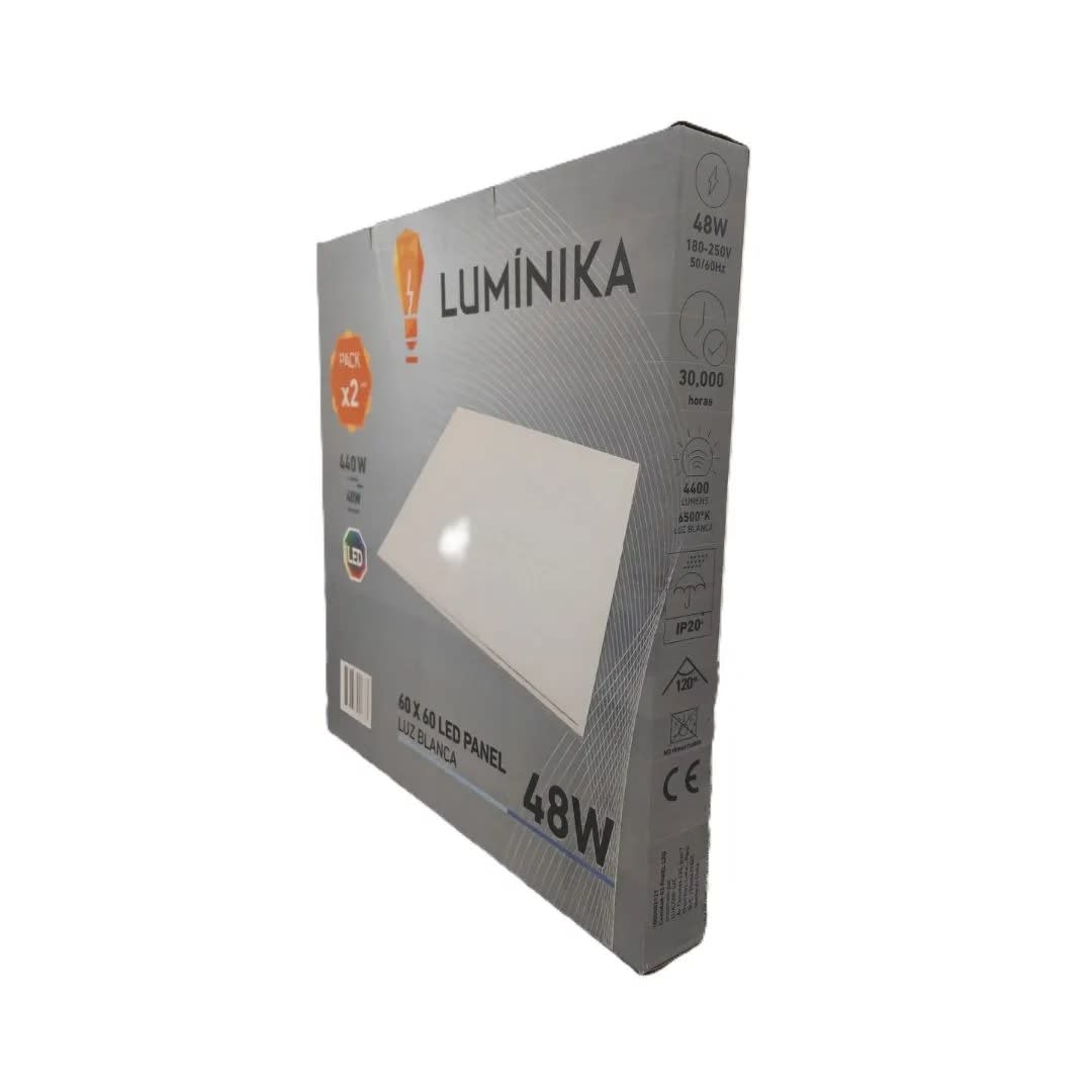 PACK X 2 PANEL LED LUMINIKA 48W 60X60 LUZ FRIA LUMINIKA1