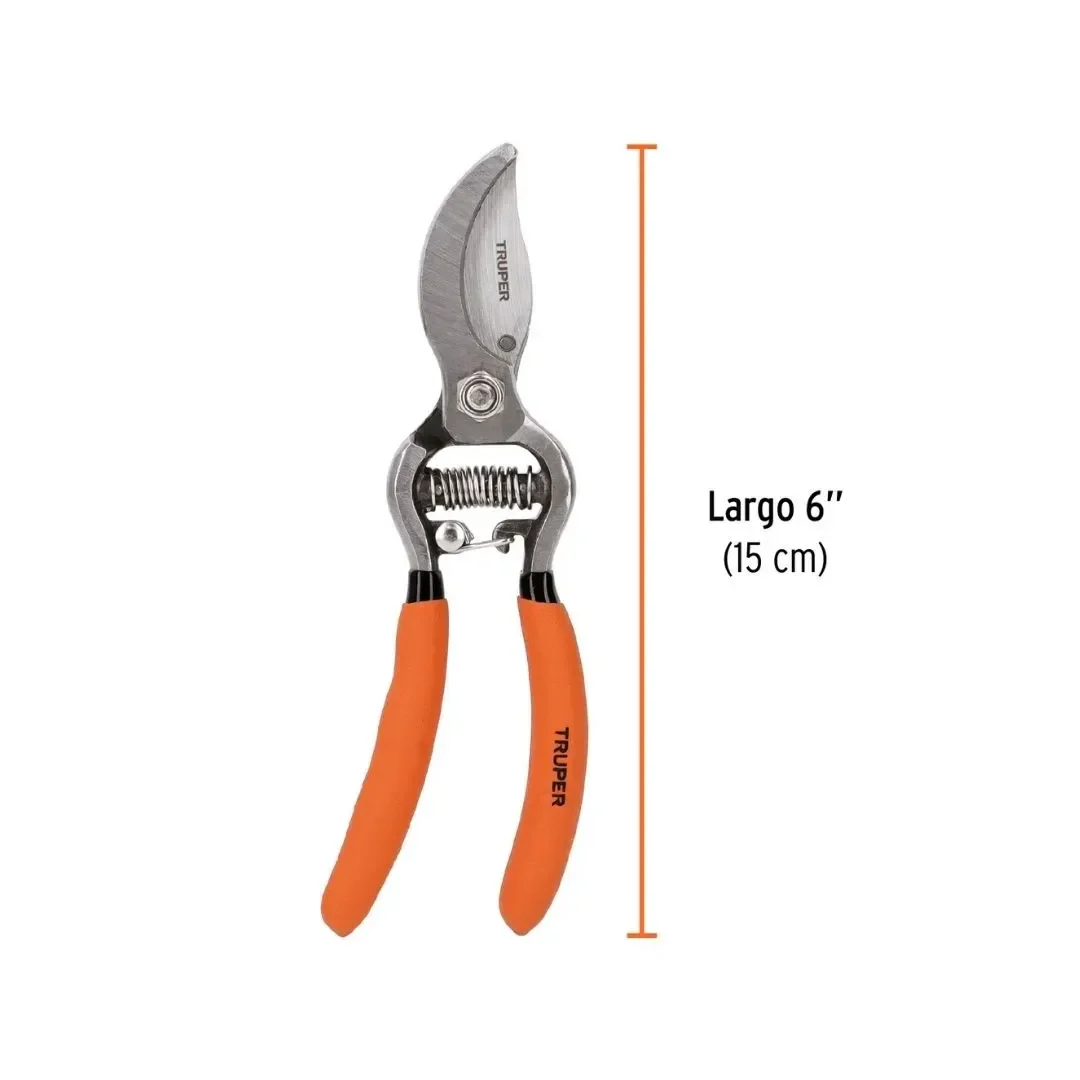 TIJERA FORJADA PARA PODA 6'' PARA JARDINERIA TRUPCER CABEZA ANGULADA TRUPER2