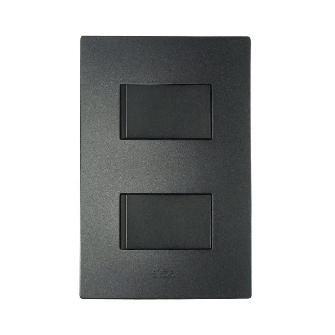 CONMUTADOR DOBLE S220 GRAFITO SIMON