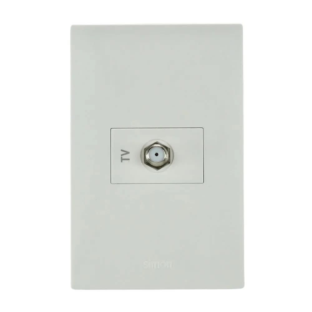 TOMA COAXIAL S220 TV TIPO F BLANCO SIMON1