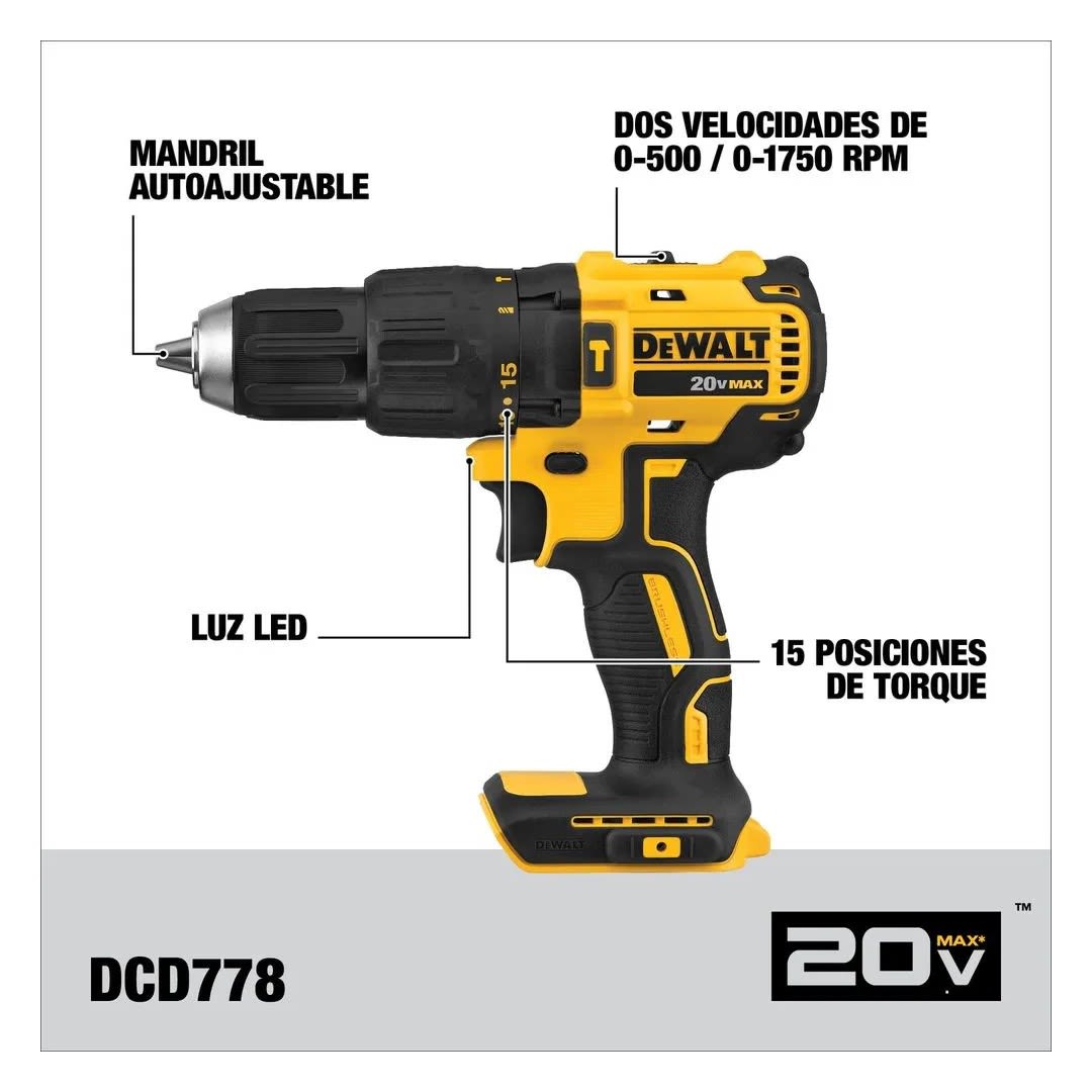 TALADRO PERCUTOR 1/2'' + ATORNILLADOR DE IMPACTO 1/4'' BRUSHLESS DEWALT2
